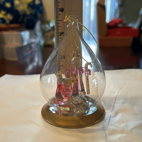 ๐ฉทHOST PICK๐ฉทNativity Theme Teardrop Glass Ornament Tabletop New **FINAL PRICE*** - Picture 10 of 11